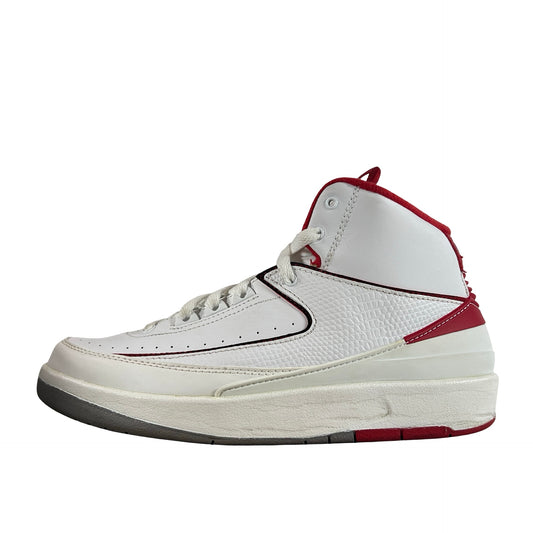 395718 102 Jordan 2 Retro White Red (2014) (GS) [USED] - 7 Y (Used)