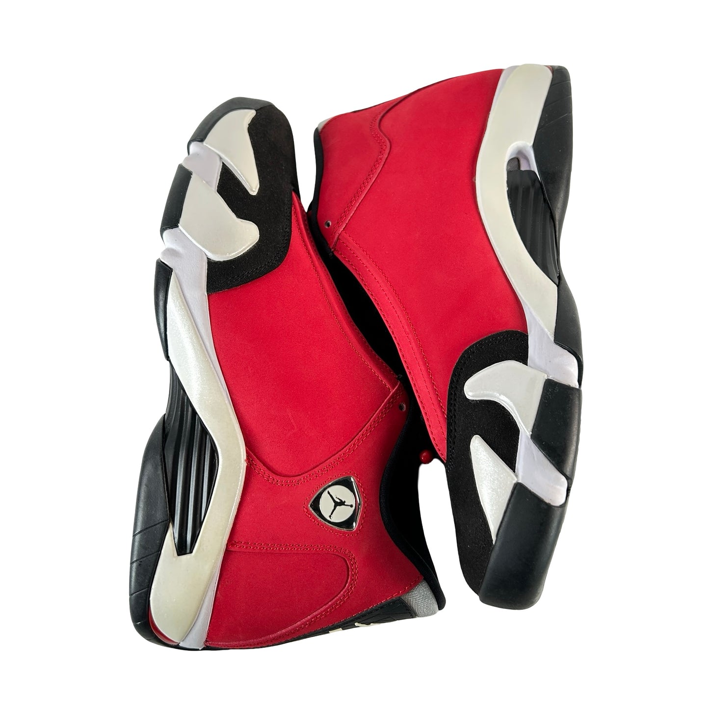 487471 006 Jordan 14 Retro Gym Red Toro - 9.5 M (Yellowing Midsole)