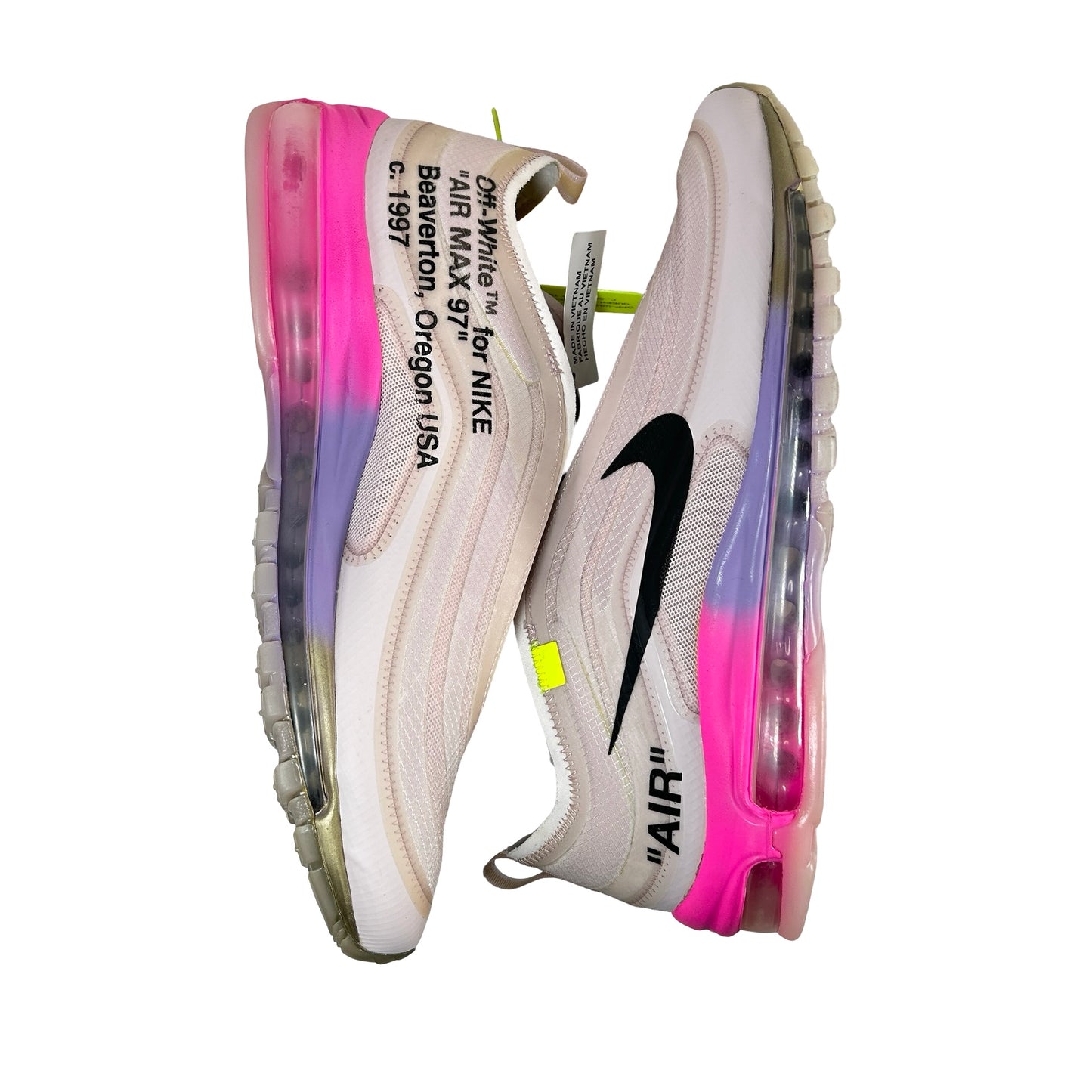 AJ4585 600 Nike Air Max 97 Off-White Elemental Rose Serena Queen - 11.5 M (Yellowing)