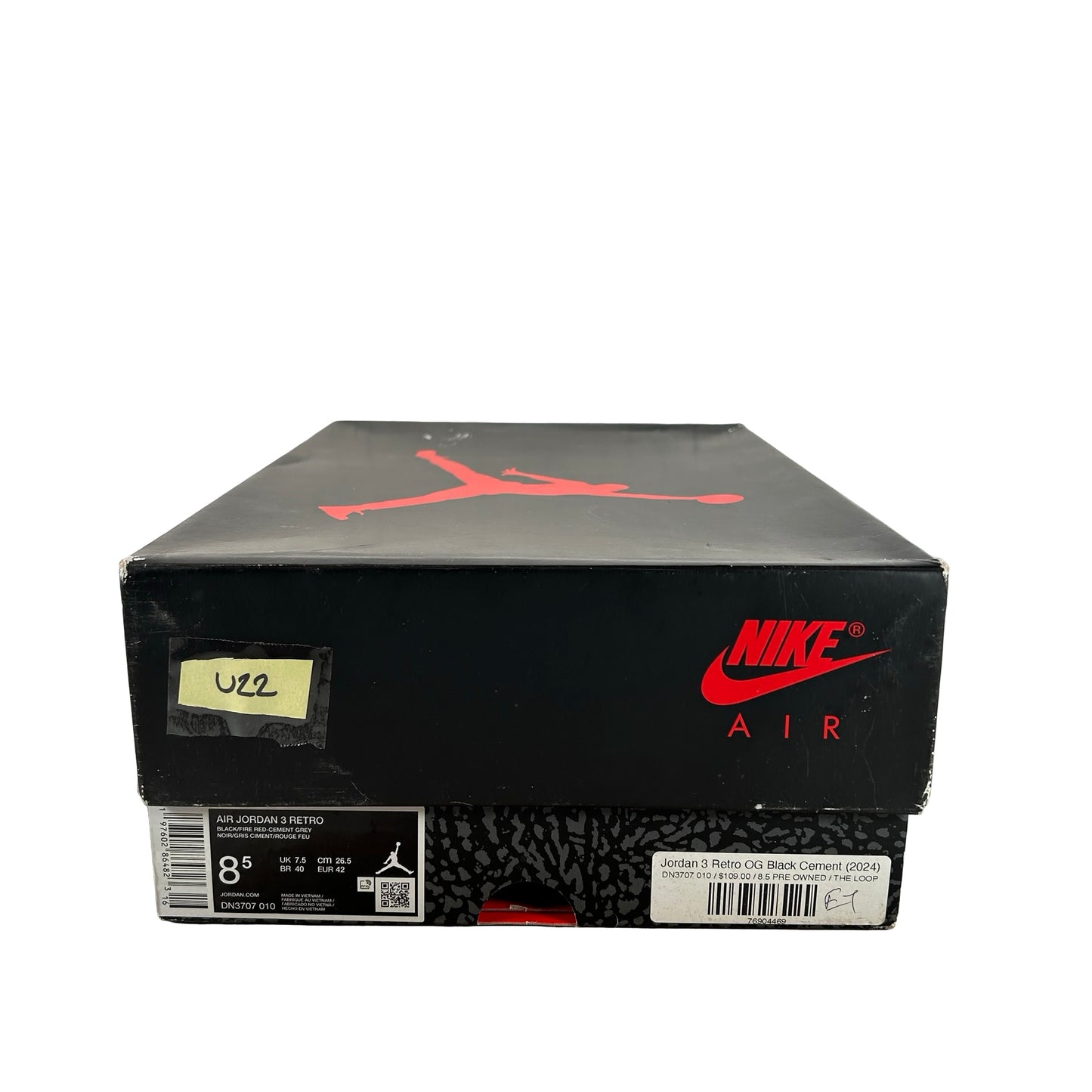 DN3707 010 Jordan 3 Retro Black Cement Reimagined (2024) [USED] - 8.5 M (Used22)