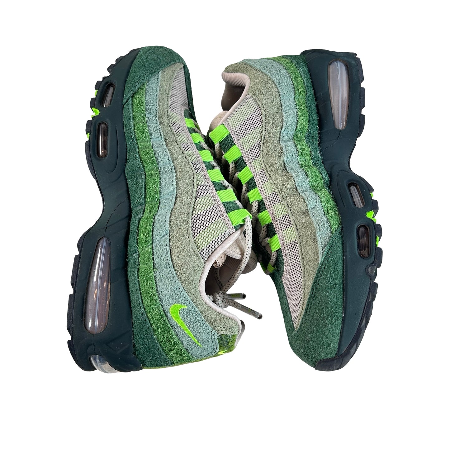 IQ3986 300 Nike Air Max 95 Big Bubble Ducks of a Feather Oregon Ducks The Woods [USED] - 9.5 M (Used)