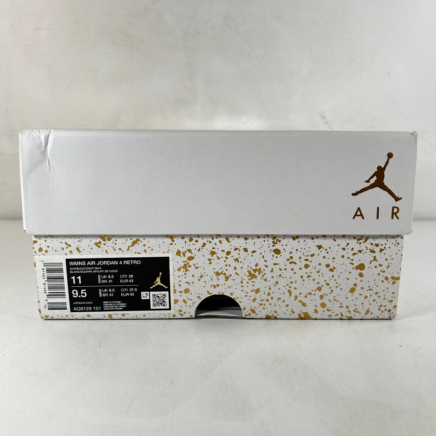 AQ9129 101 Jordan 4 Retro Vivid Sulfur (Women's) [USED] - 11 W (Used)