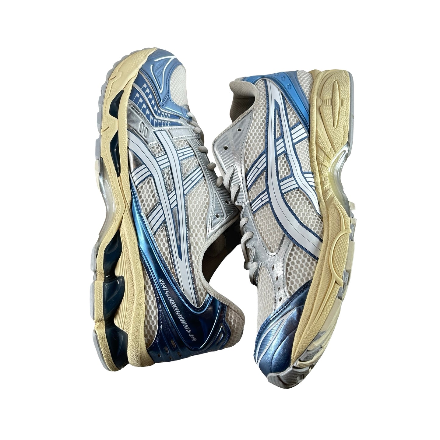 1203A537 102 ASICS Gel-Kayano 14 Cream Metallic Blue [USED] - 13 M (Used)