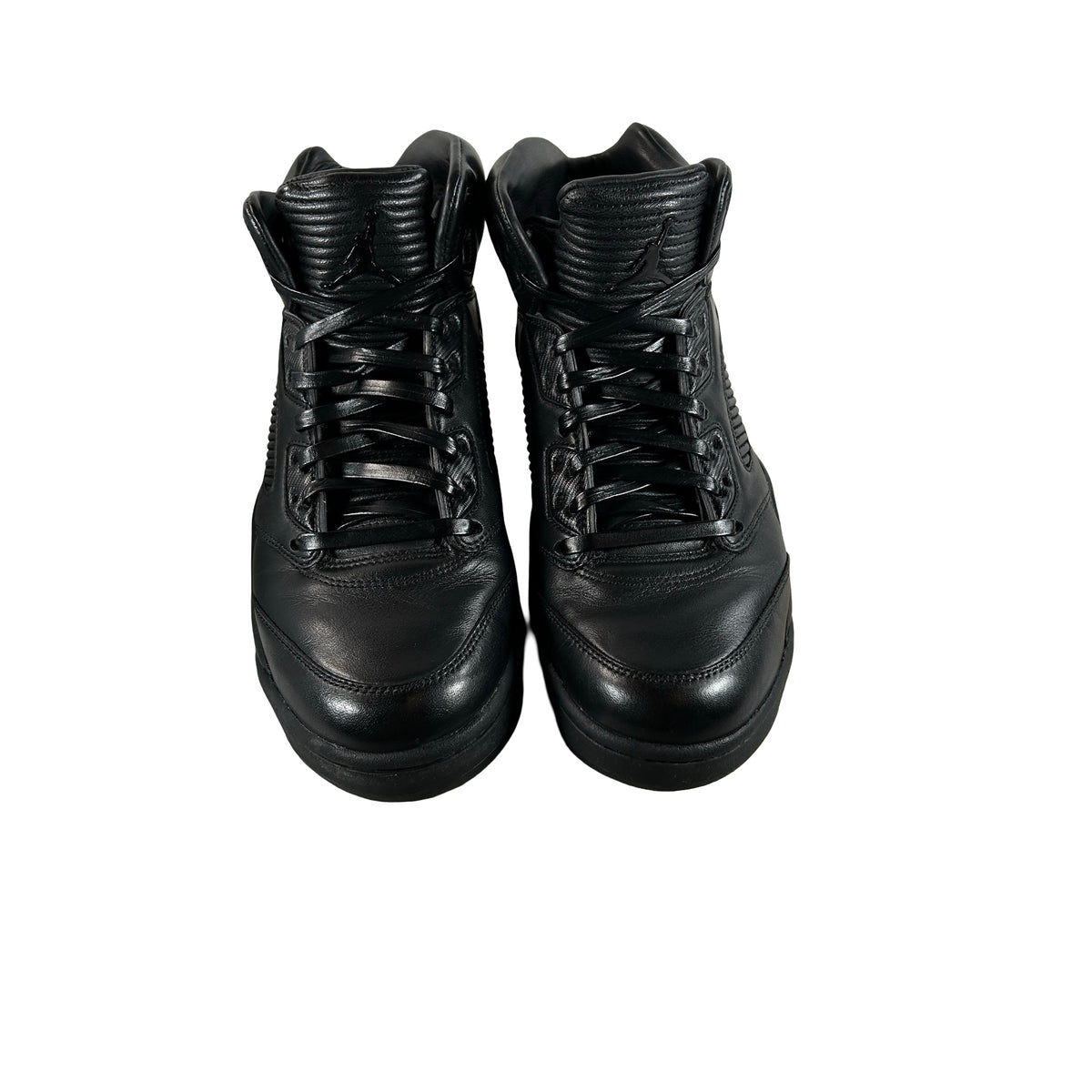 881432 010 Air Jordan 5 Retro Premium Triple Black [USED] - 9 M (Used)