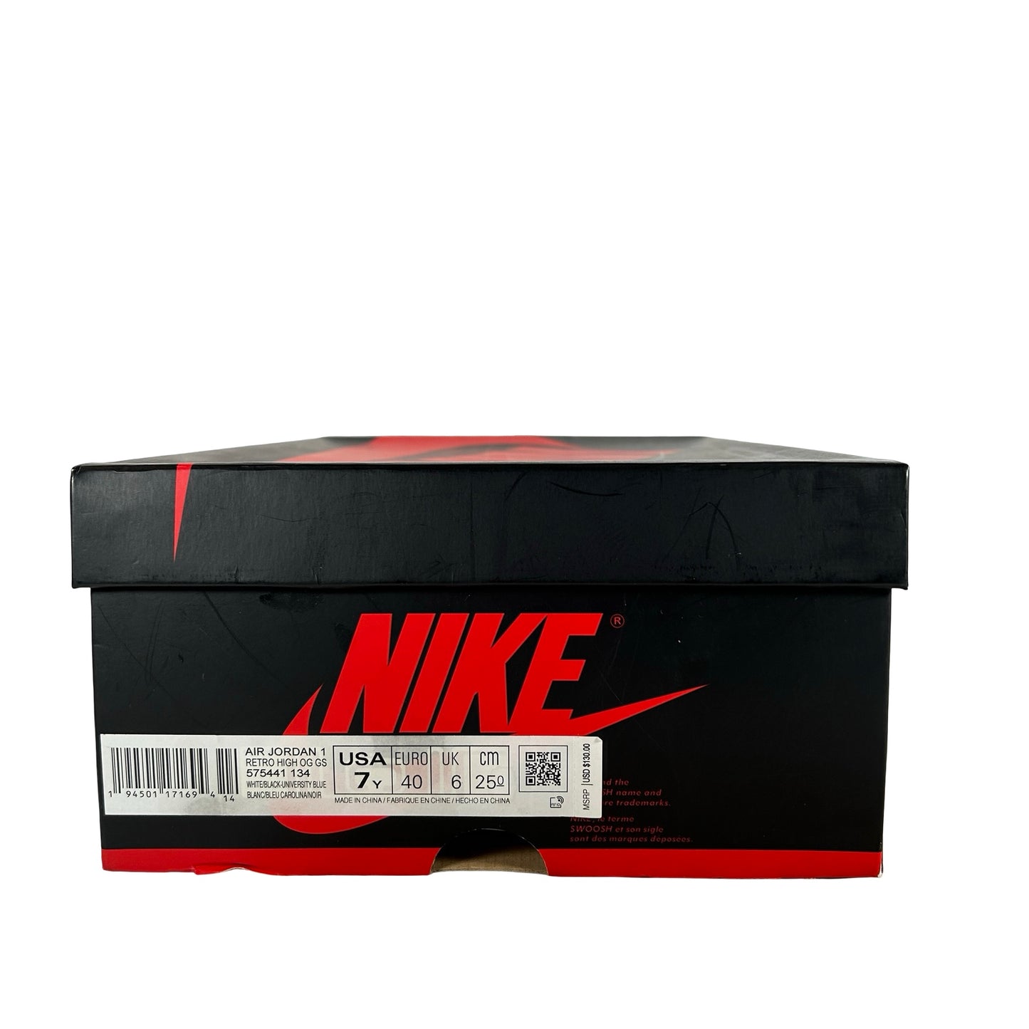 575441 134 Jordan 1 University Blue (GS) [USED] - 7 Y (Used)