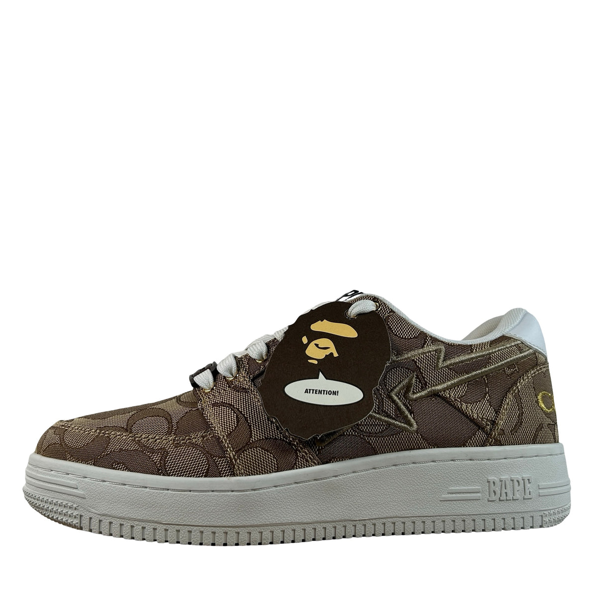 IG23191901 A Bathing Ape Bape Sta Low Coach Beige - 8.5 M [NO INSOLES]