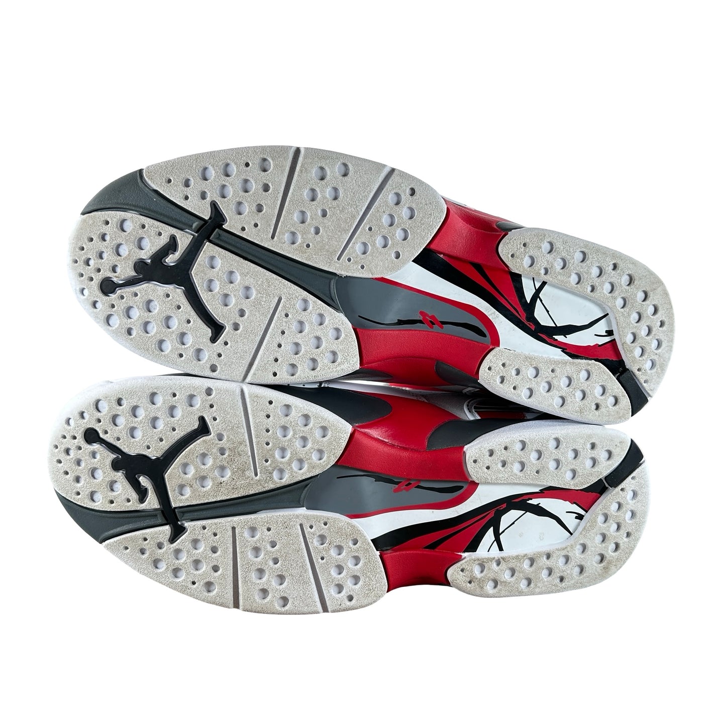 305381 100 Jordan 8 Retro White True Red (2025) [USED] - 9.5 M (Used) (No Box)