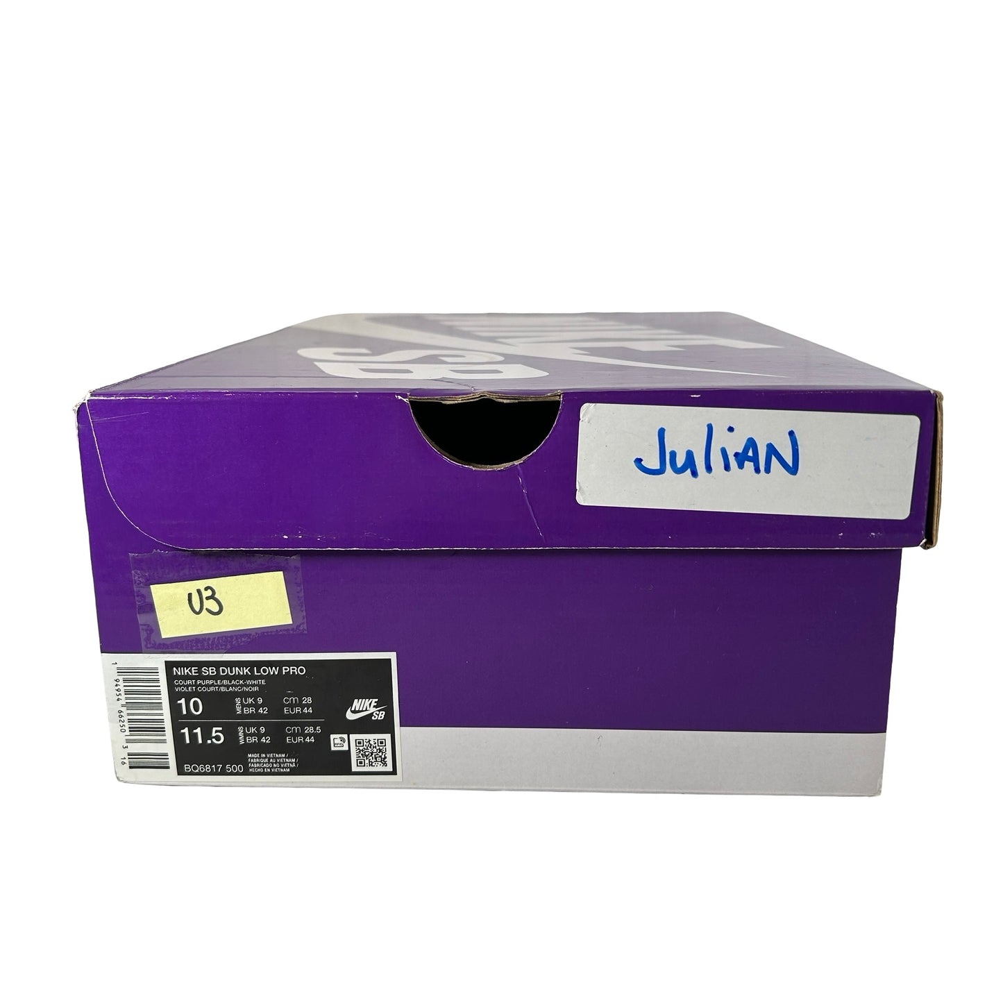 BQ6817 500 Nike SB Dunk Low Court Purple [USED] - 10 M (Used3)