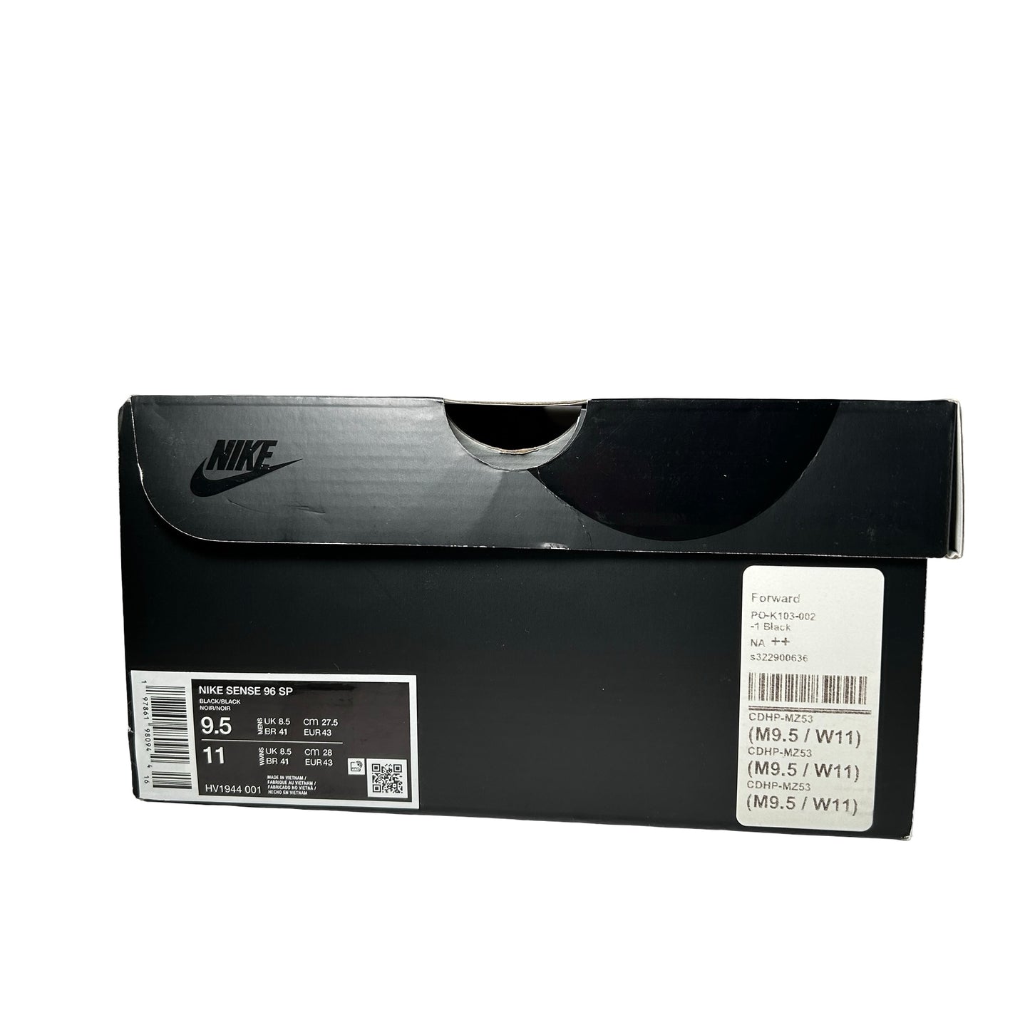 HV1944 001 Nike Sense 96 SP Comme des Garcons Homme Plus Black [USED] - 9.5 M (Used)