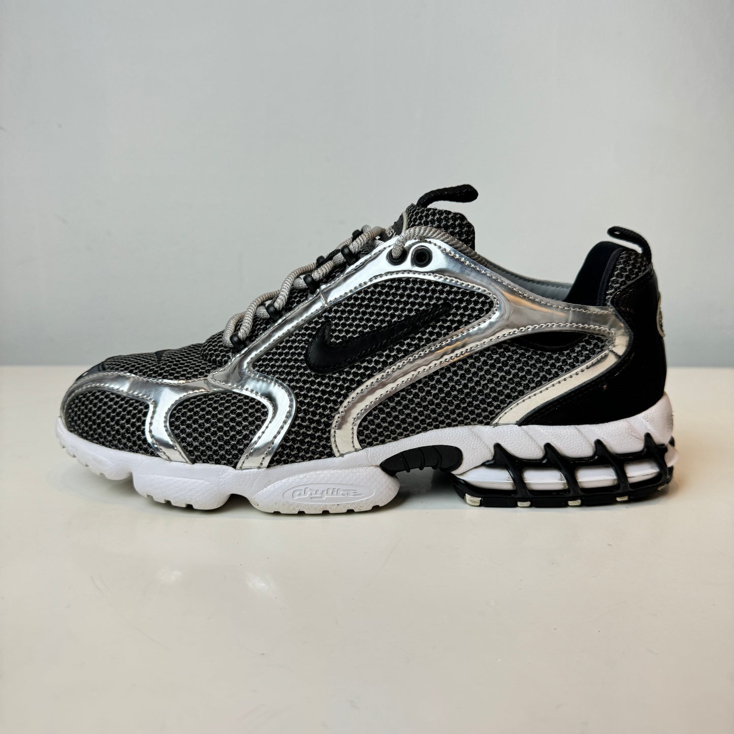 CU1854 001 Nike Air Zoom Spiridon Cage 2 Stussy Pure Platinum [USED] - 10.5 M (Used)