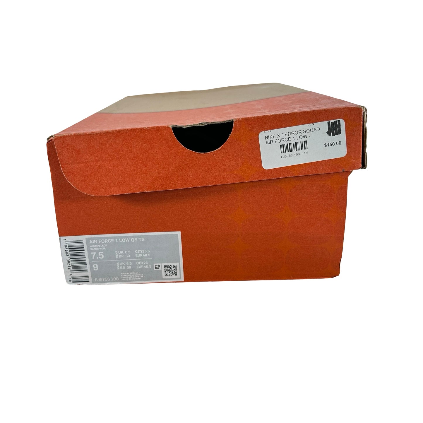 FJ5756 100 Nike Air Force 1 Low QS Terror Squad Blackout [USED] - 7.5 M (Used)