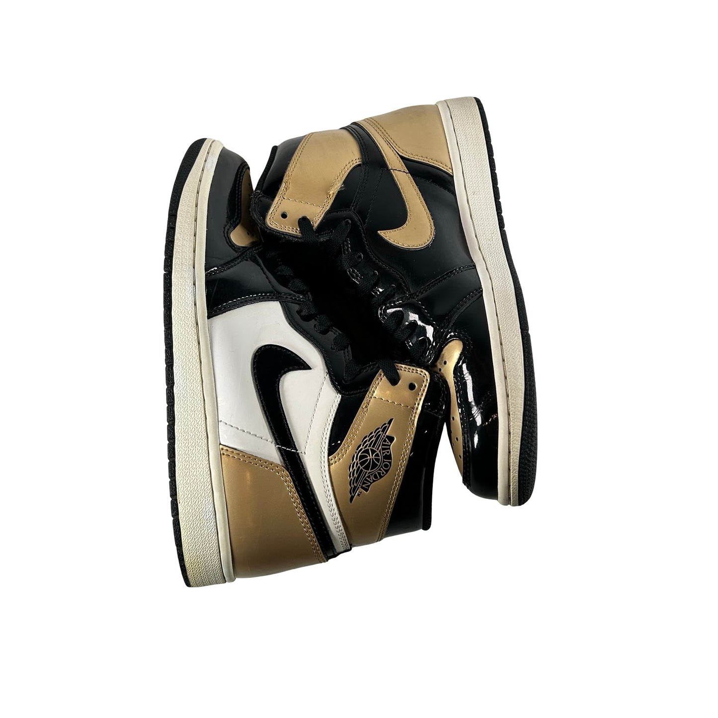 861428 007 Jordan 1 Retro High NRG Patent Gold Toe [USED] - 7 M (Used) (No Box)