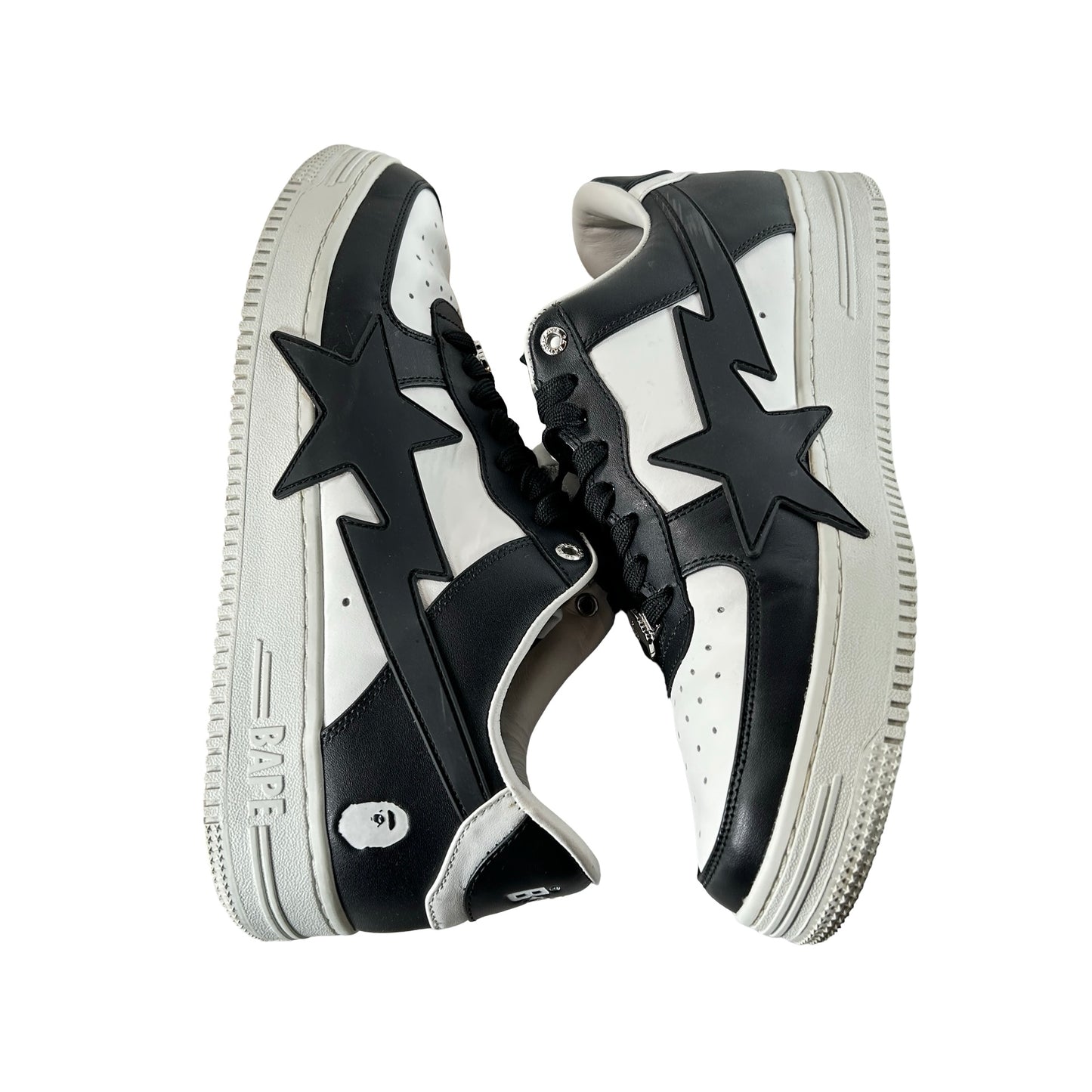 1K20 191 314 BLK A Bathing Ape Bape Sta OS #2 White Black [USED] - 11 M (Used) (Replace Box)
