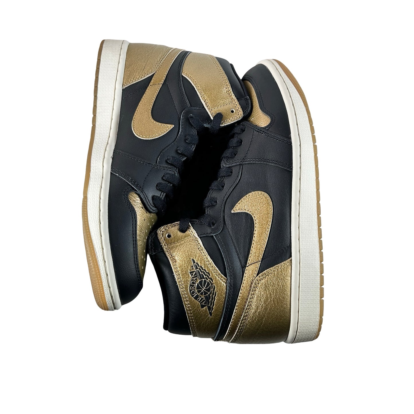 DZ5485 071 Jordan 1 Retro High OG Black Metallic Gold [USED] - 9 M (Used)