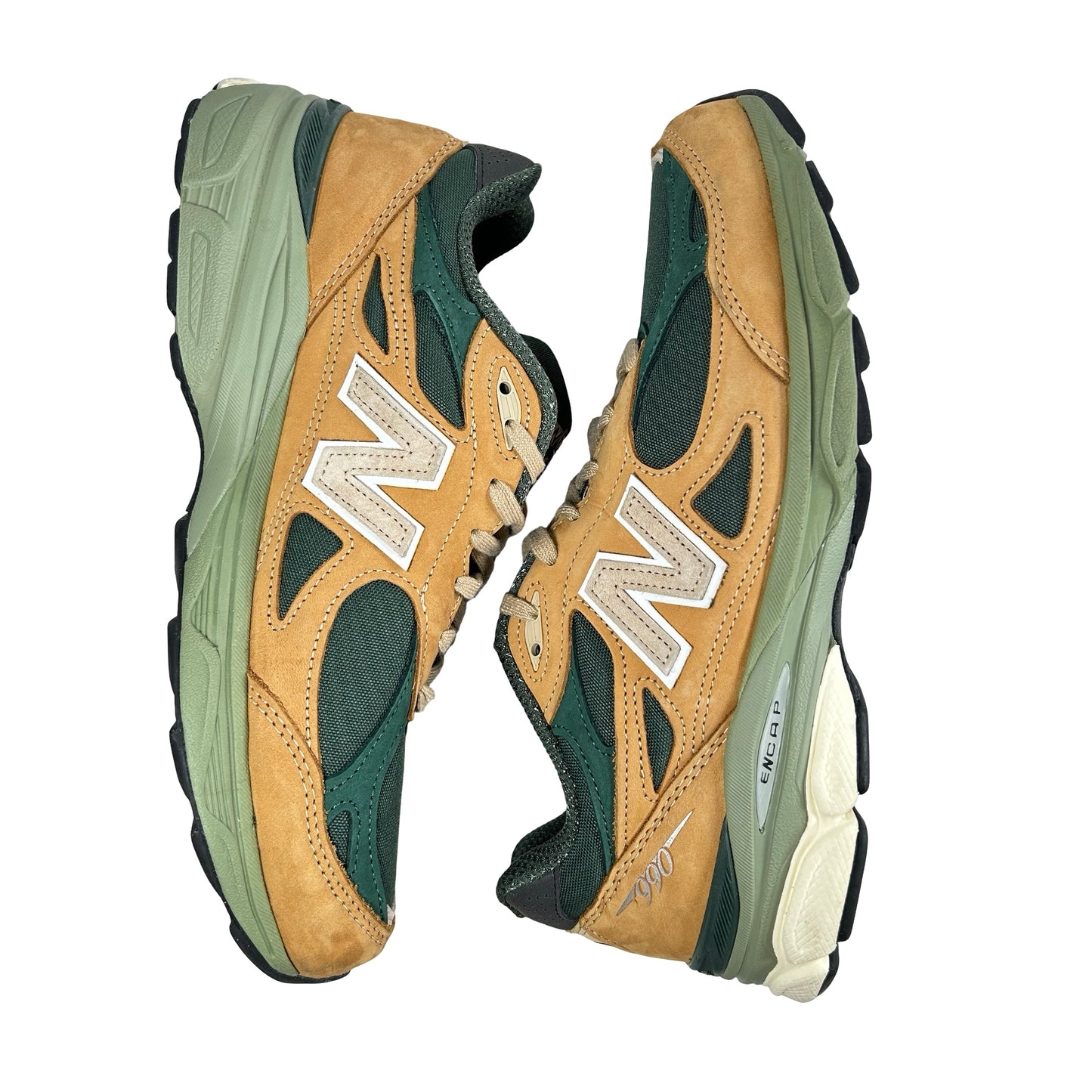 M990WG3 New Balance 990v3 MiUSA Tan Green [USED] - 9.5 M (Used)