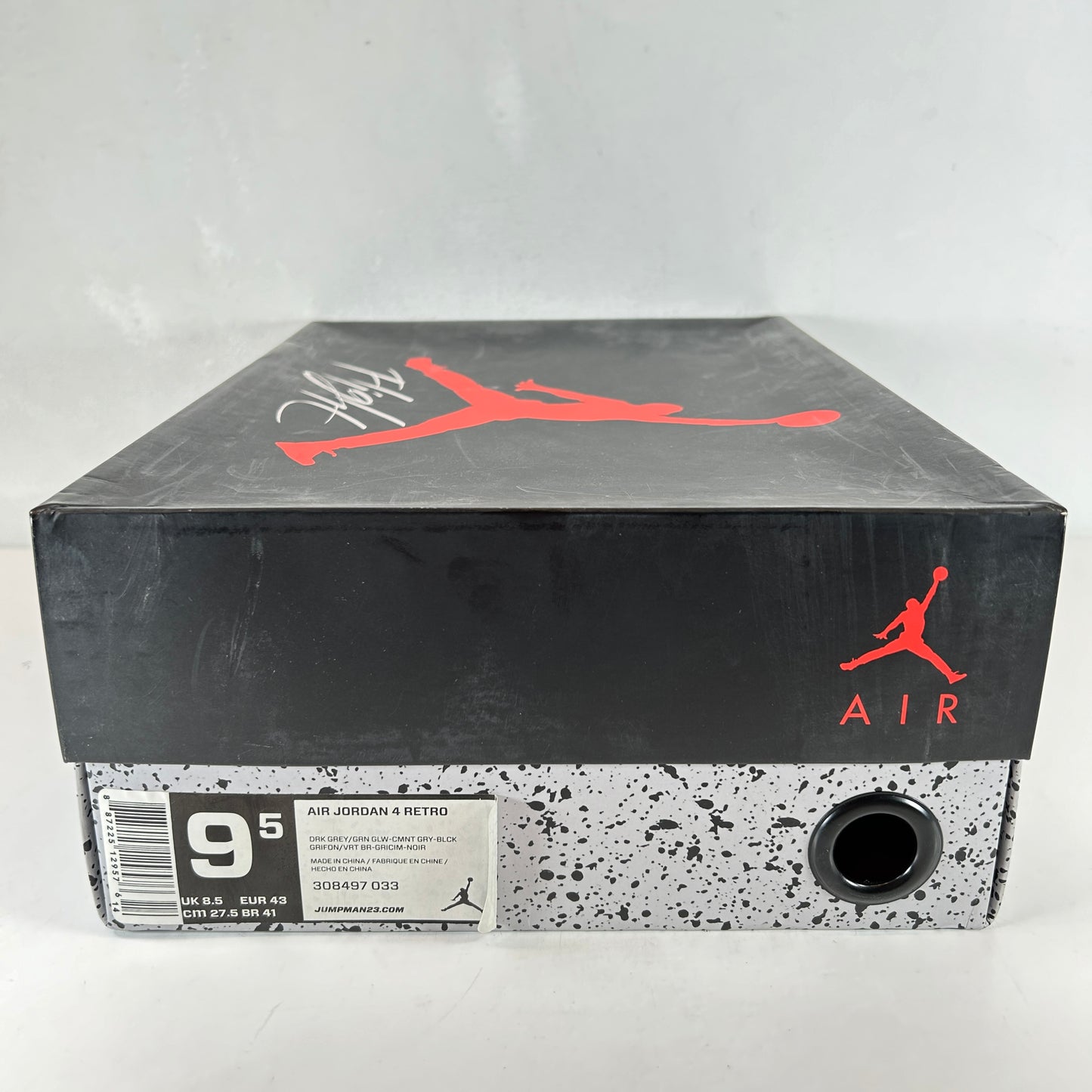 308497 033 Jordan 4 Retro Green Glow [USED] - 9.5 M (VNDS)