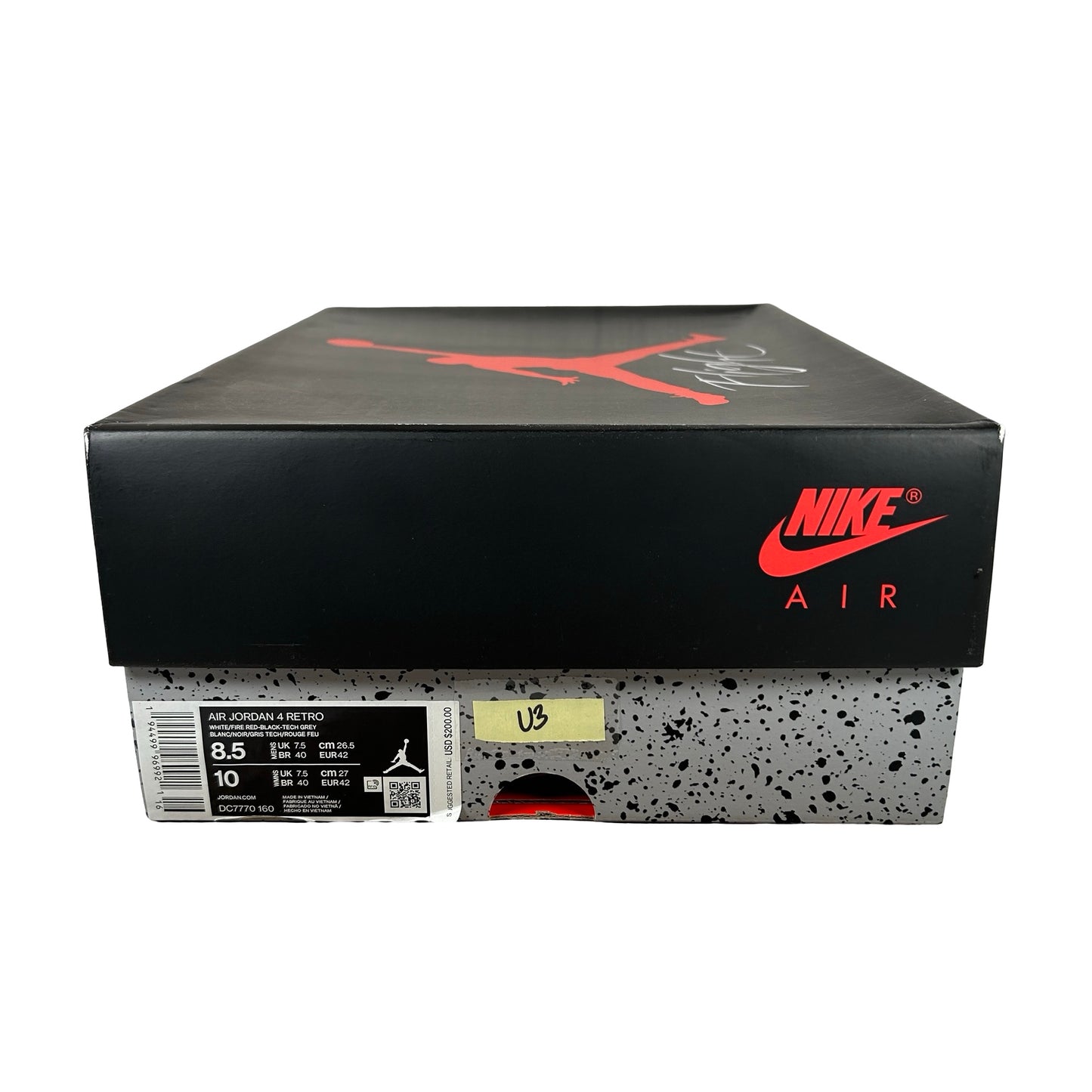 DC7770 160 Jordan 4 Retro Fire Red (2020) [USED] - 8.5 M (Used3)