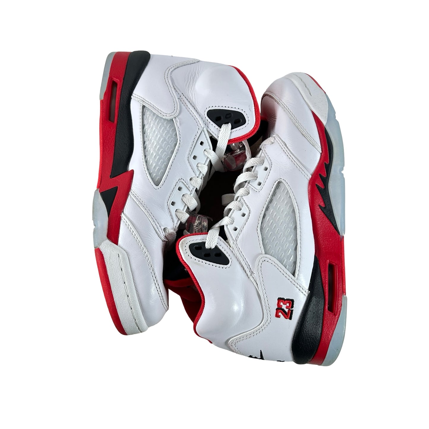 HQ7980 101 Jordan 5 Retro Fire Red Black Tongue (2025) (GS) [USED] - 6 Y (Used)