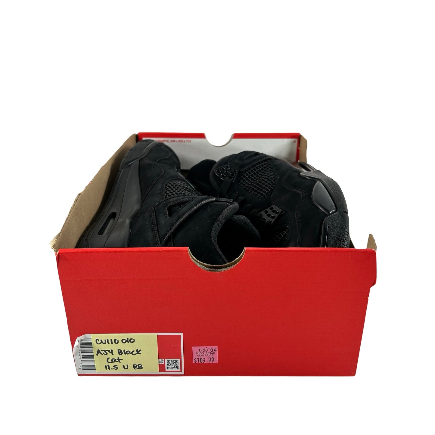 CU1110 010 Jordan 4 Black Cat 2020 [USED] - 11.5 M (Used) (Replace Box)