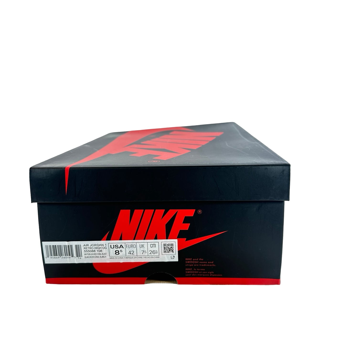 555088 108 Jordan 1 Retro High OG Bleached Coral [USED] - 8.5 M (Used)