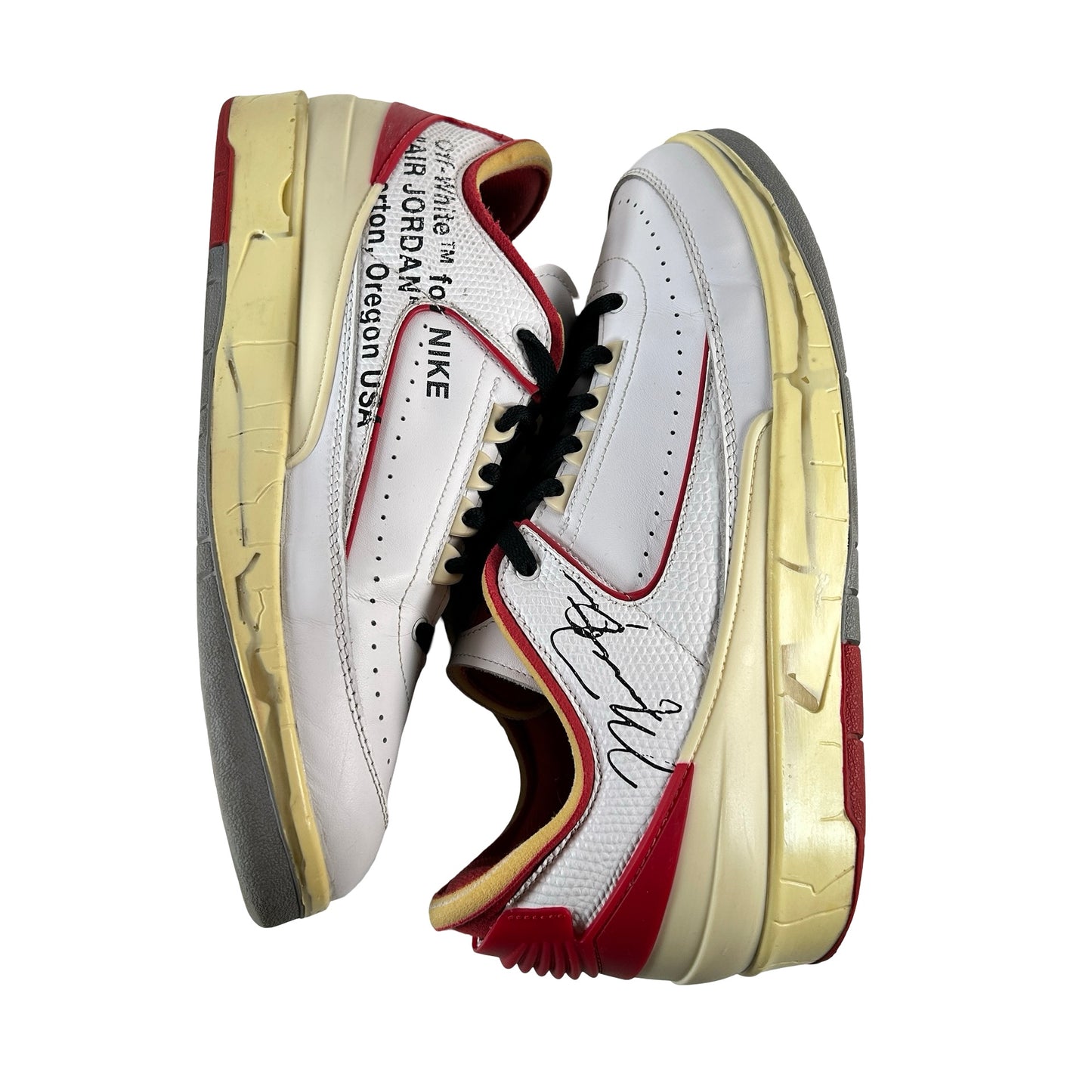 DJ4375 106 Jordan 2 Retro Low SP Off-White White Red [USED] - 12 M (Used5)