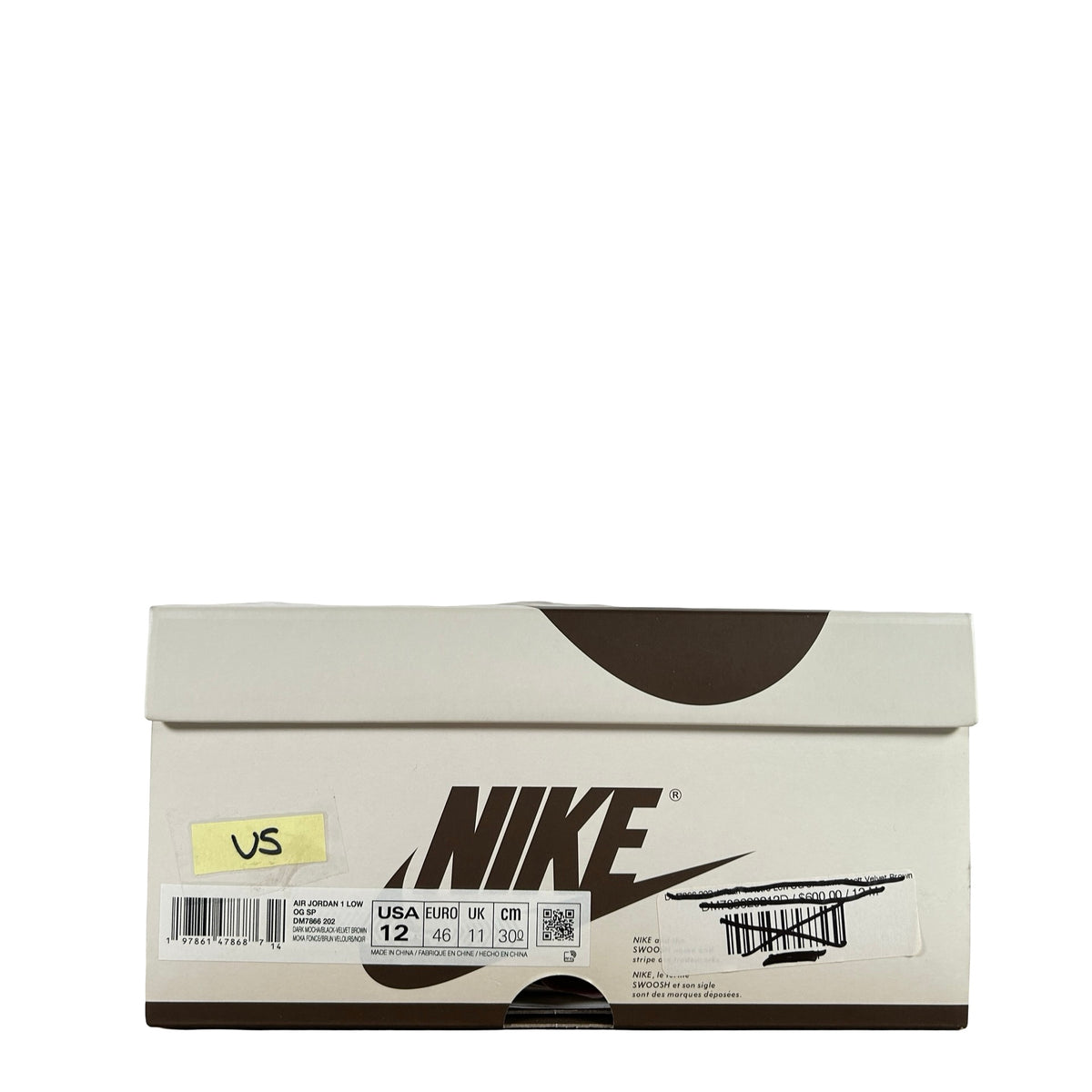 DM7866 202 Jordan 1 Retro Low OG SP Travis Scott Velvet Brown [USED] - 12 M (Used5)