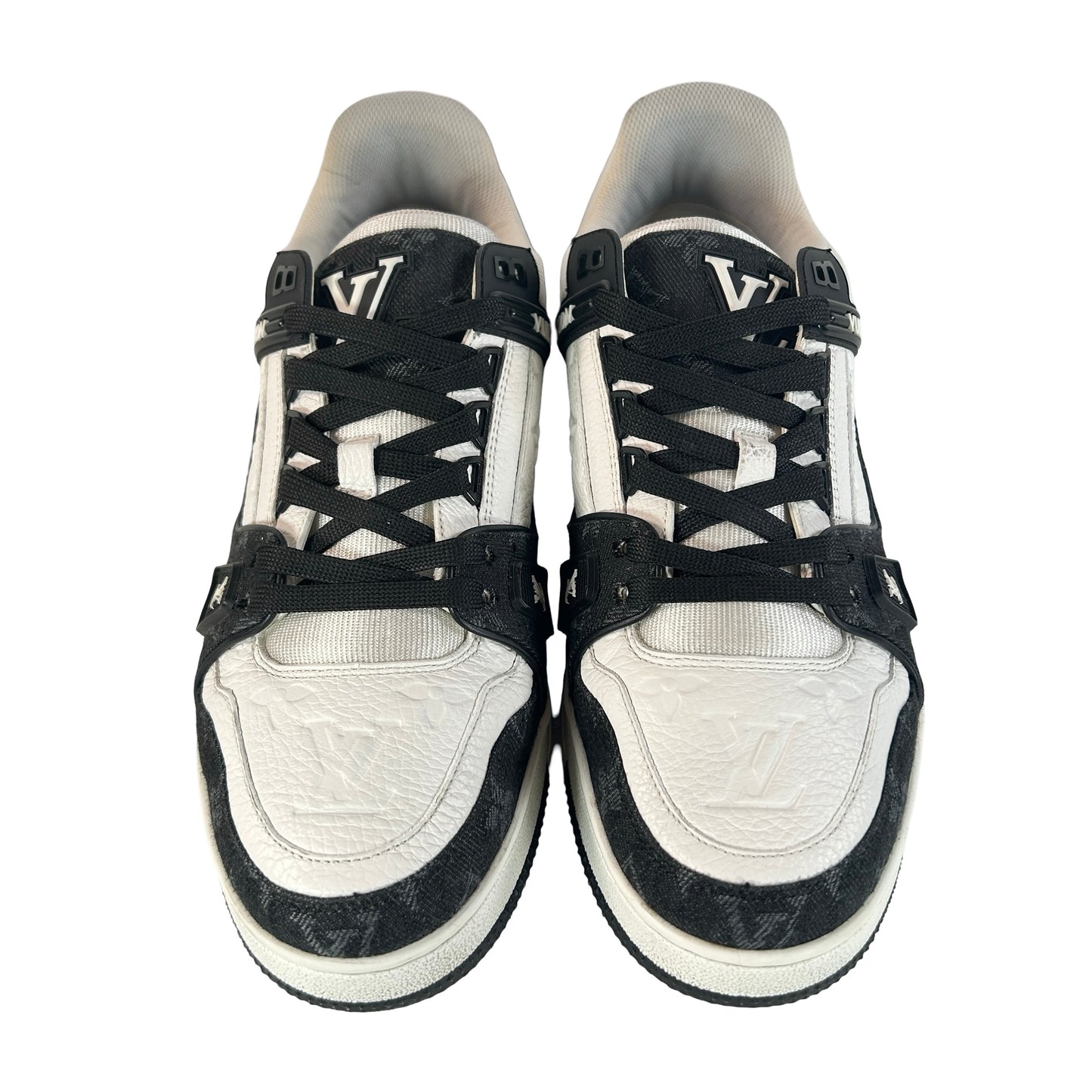 Louis Vuitton LV Trainer White Black - LV  7.5 (Used) (No Box)