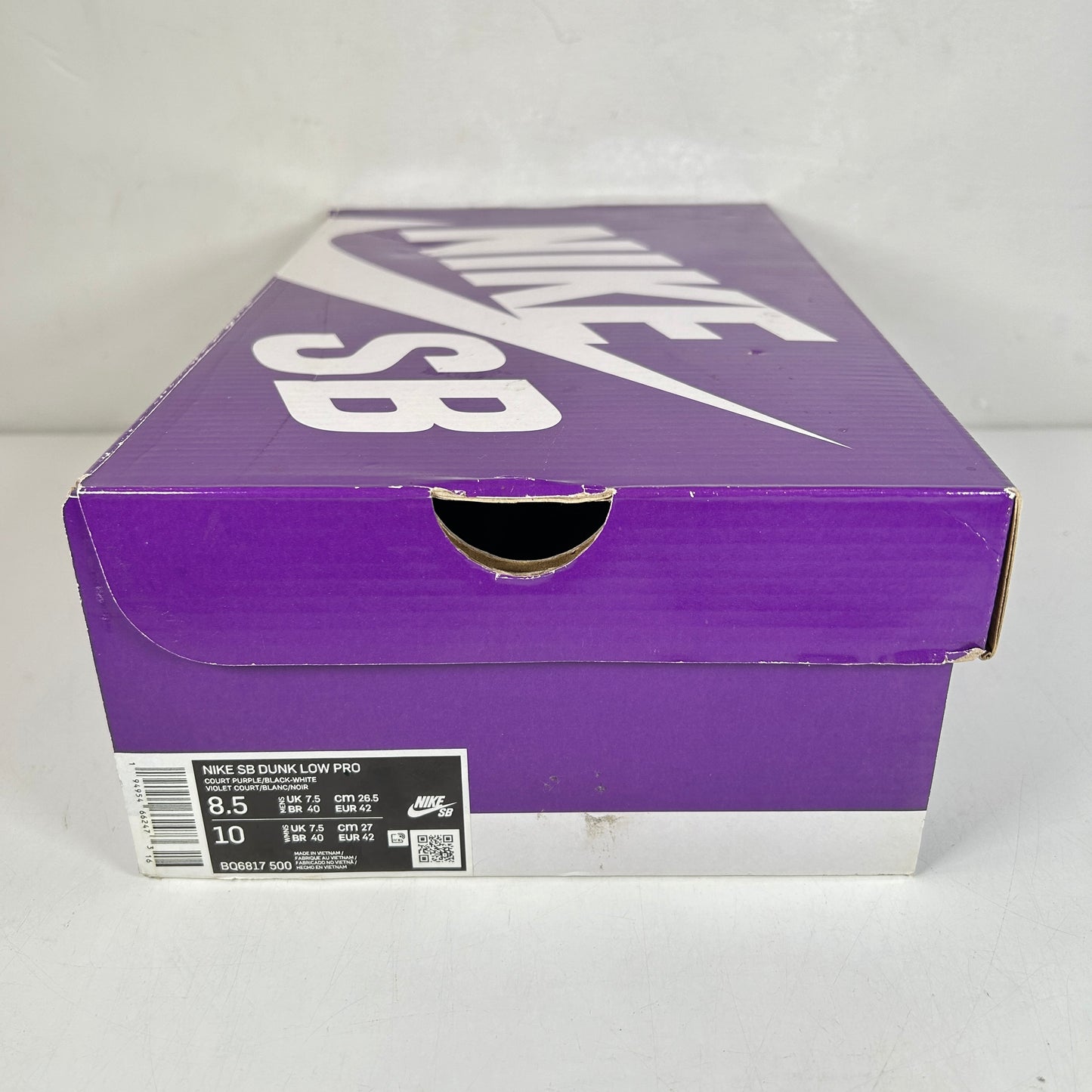 BQ6817 500 Nike SB Dunk Low Court Purple [USED] - 8.5 M (Used)