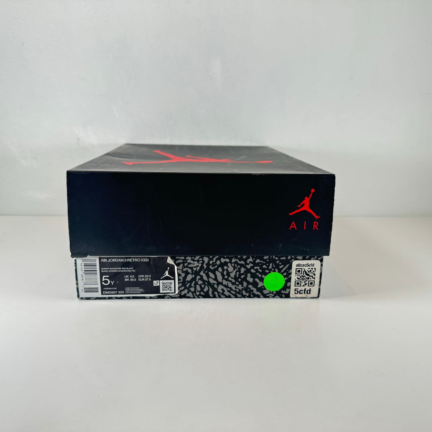 DM0967 100 Jordan 3 Retro White Cement Reimagined (GS) [USED] - 5 Y (Used)