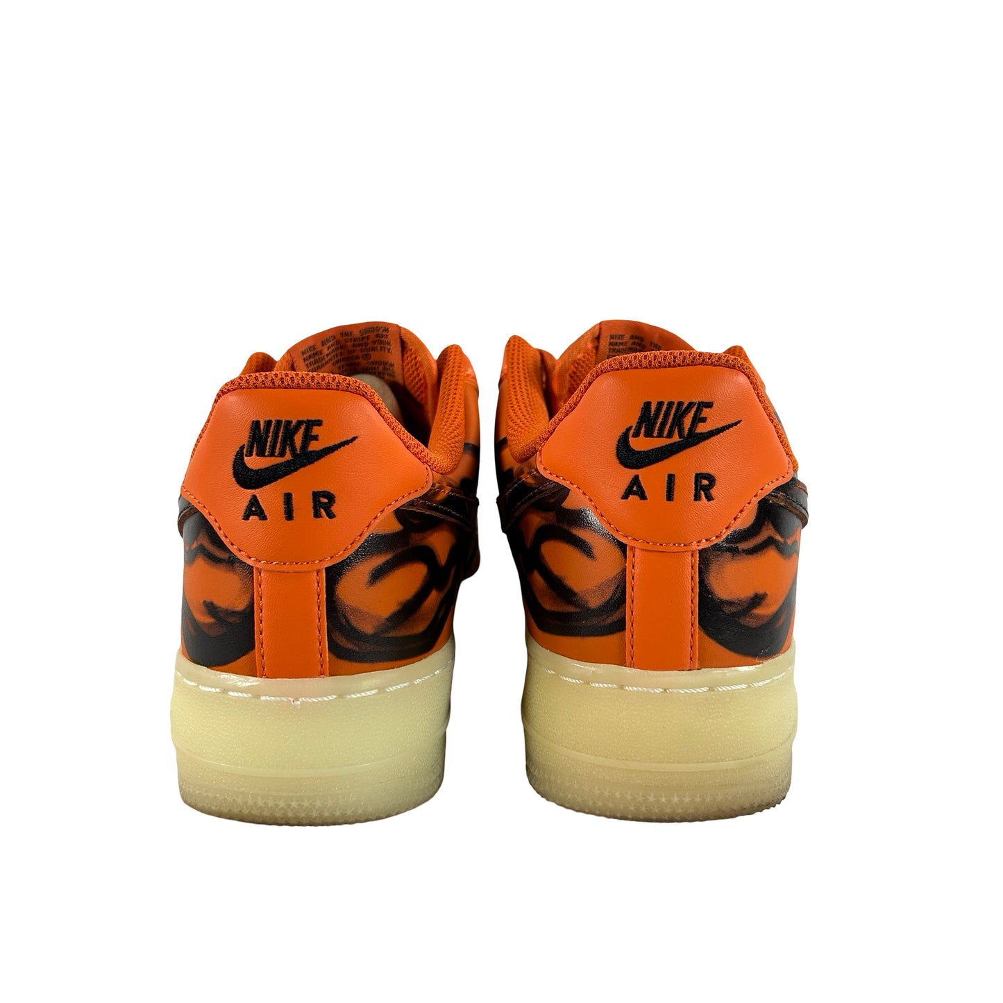 CU8067 800 Nike Air Force 1 Low Orange Skeleton Halloween [USED] - 6.5 M (Used)