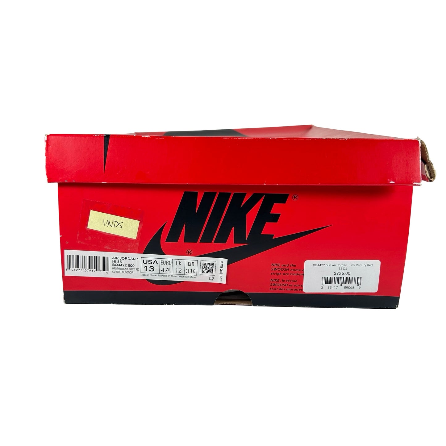 BQ4422 600 Jordan 1 Retro High '85 Varsity Red [USED] - 13 M (VNDS)