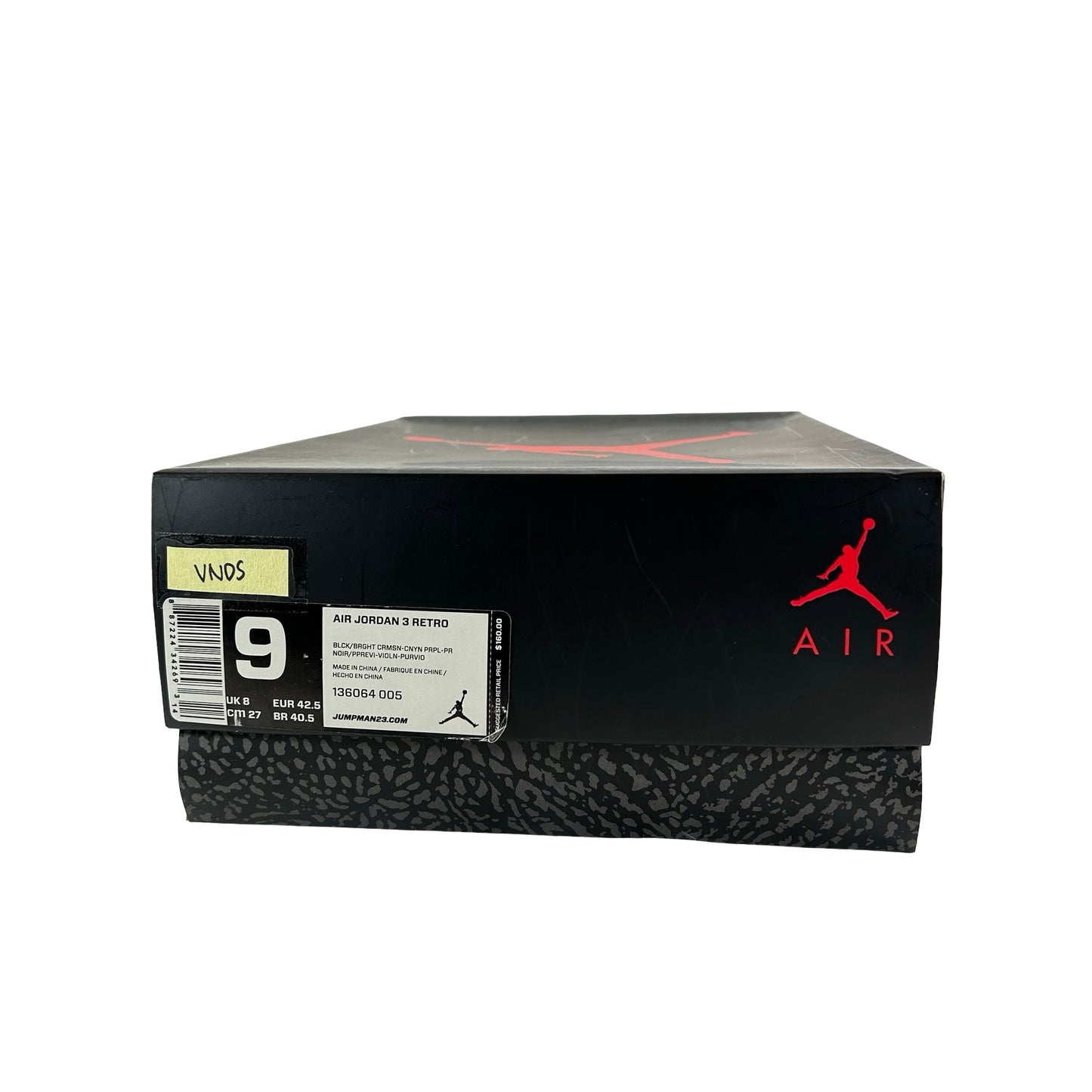 136064 005 Jordan 3 Retro Crimson [USED] - 9 M (VNDS)