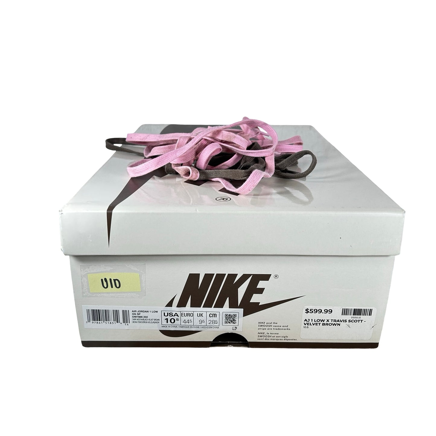 DM7866 202 Jordan 1 Retro Low OG SP Travis Scott Velvet Brown [USED] - 10.5 M (Used10)