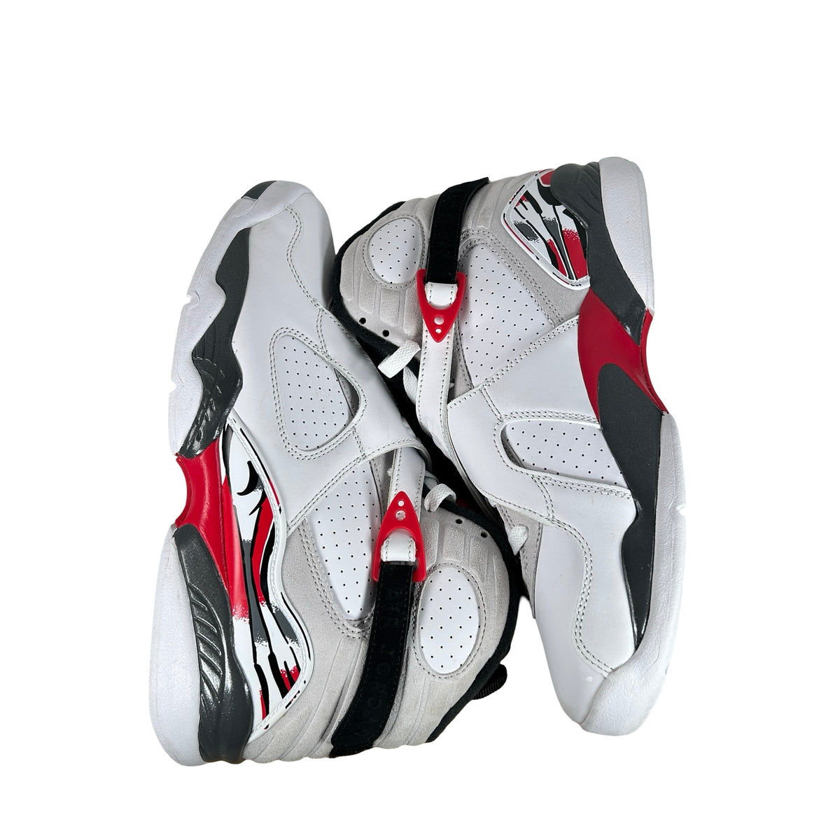 305381 100 Jordan 8 Retro White True Red (2025) [USED] - 9 M (Used) (No Box)