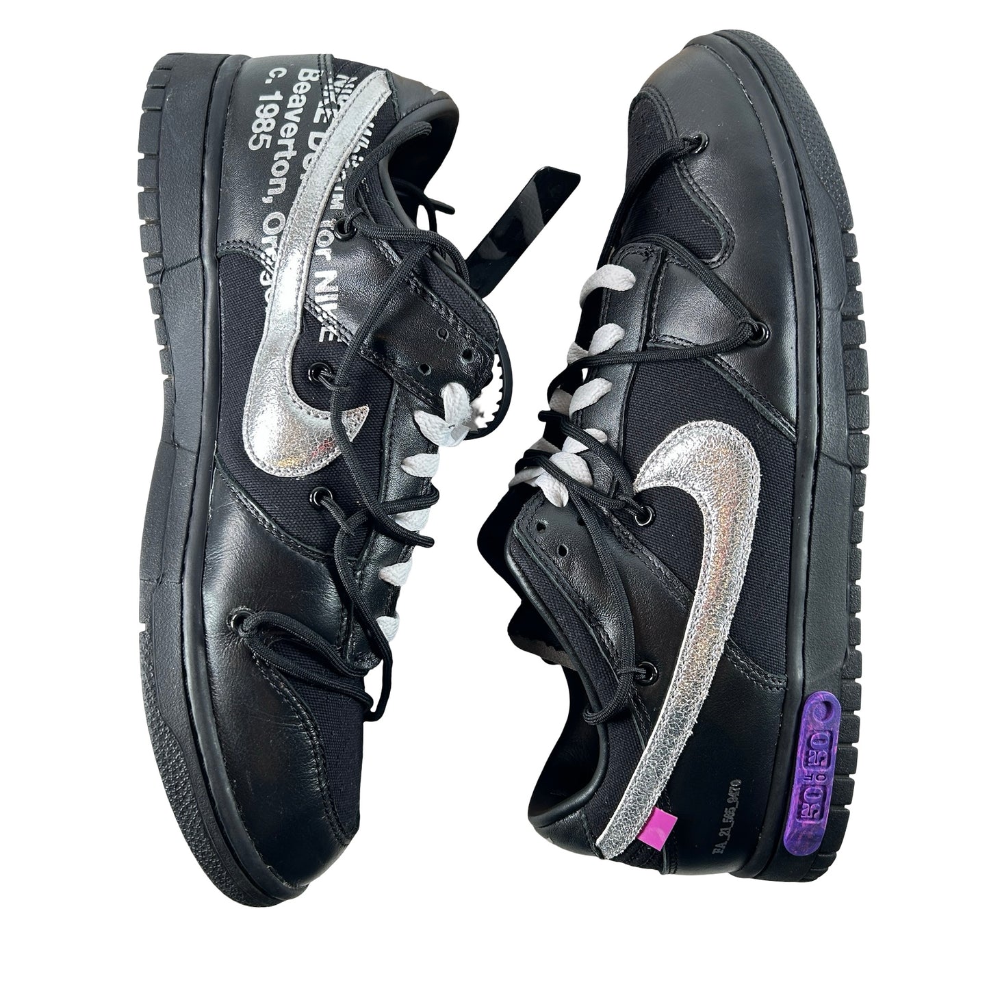 DM1602 001 Nike Dunk Low Off-White Lot 50 [USED] - 11.5 M (Used) (No Box)