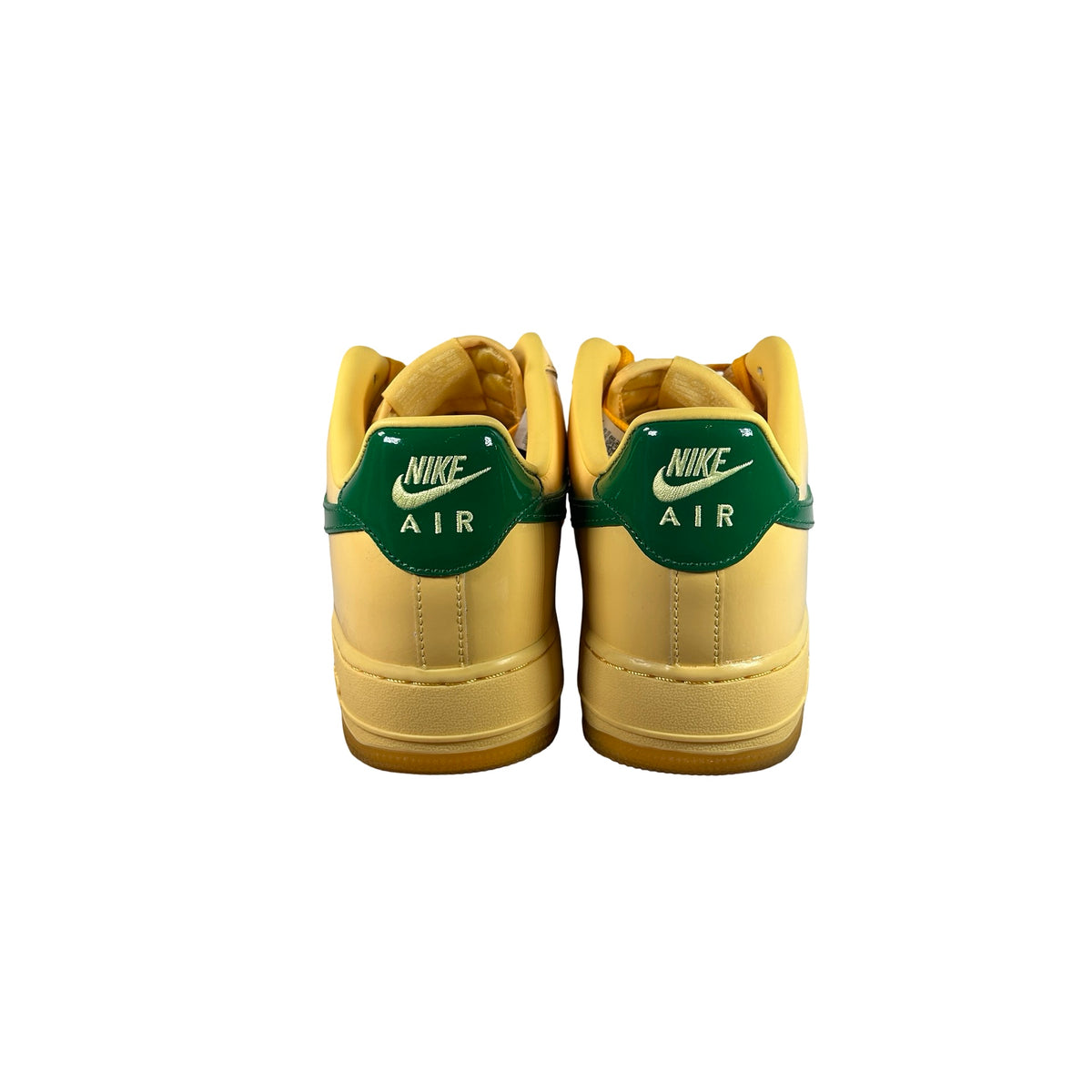 IO4489 700 Nike Air Force 1 Low Patent Leather Topaz Gold Pine Green [USED] - 11 M (Used2)