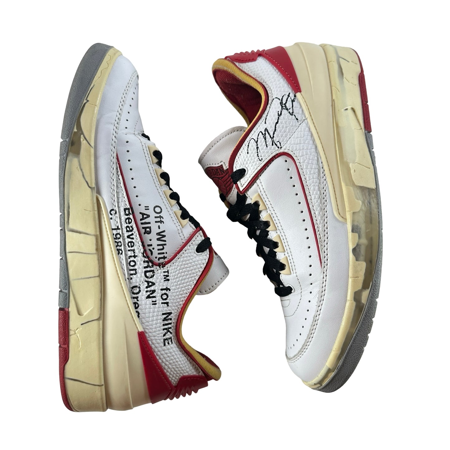 DJ4375 106 Jordan 2 Retro Low SP Off-White White Red [USED] - 8.5 M (Used)