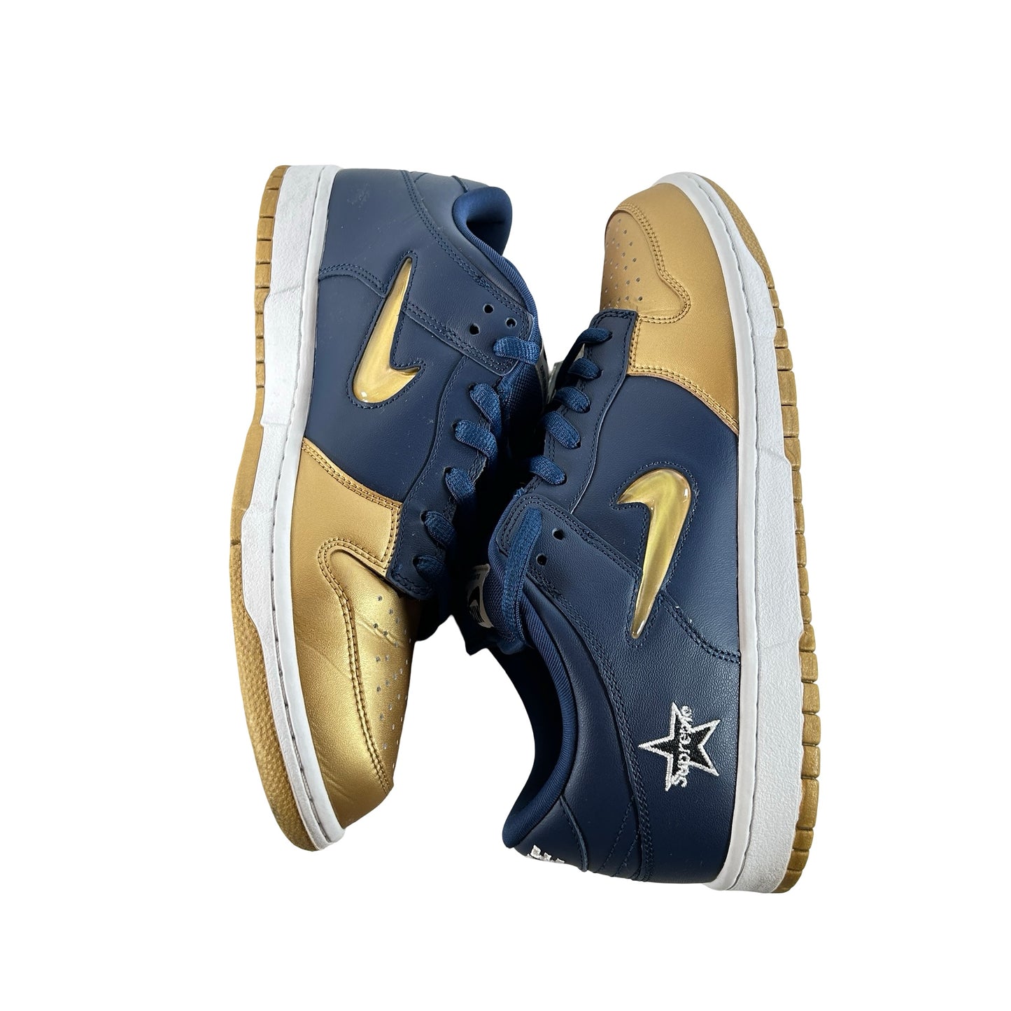 CK3480 700 Nike SB Dunk Low Supreme Jewel Swoosh Gold [USED] - 11 M (Used)