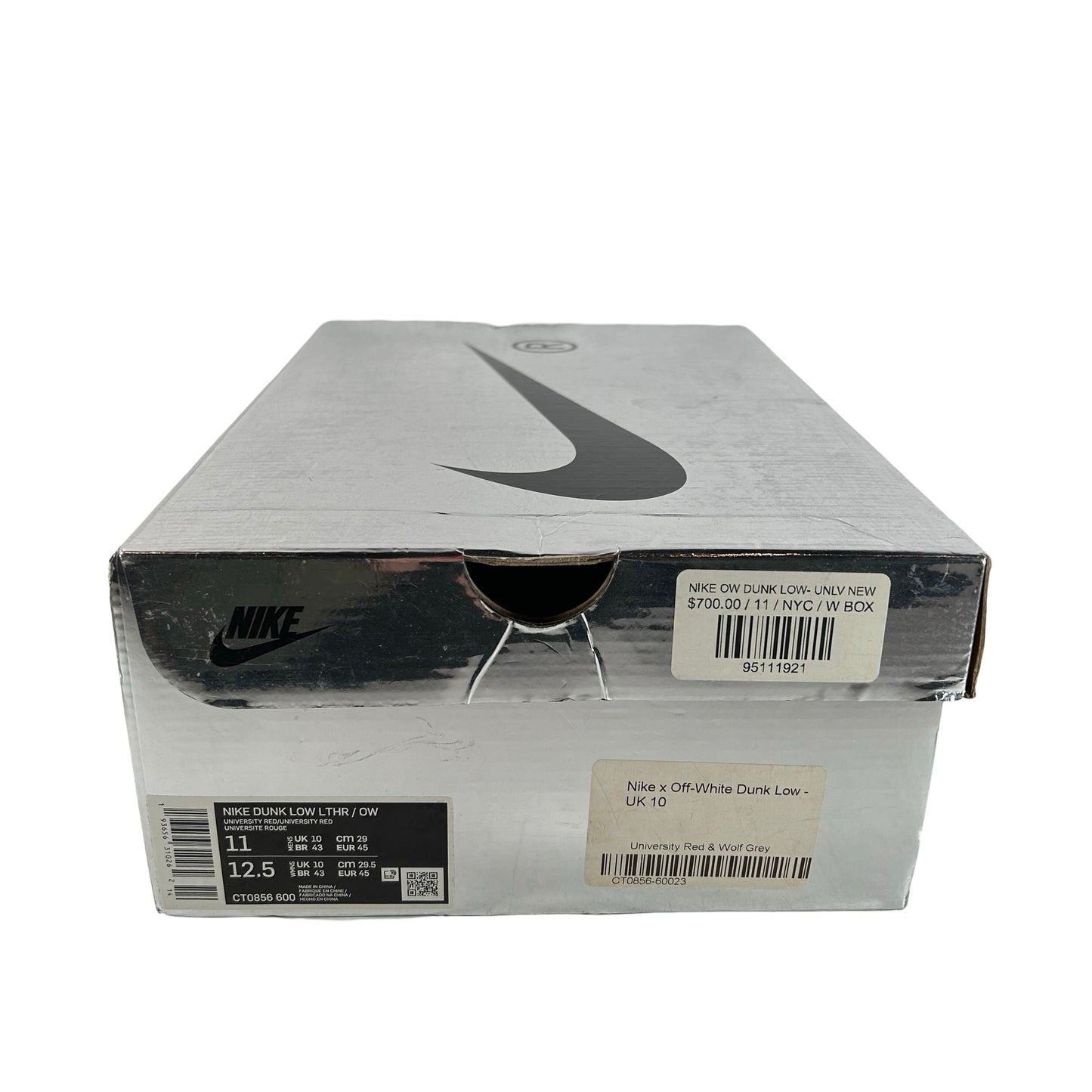 CT0856 600 Dunk Low Off-White Red [USED] - 11 M (Used)