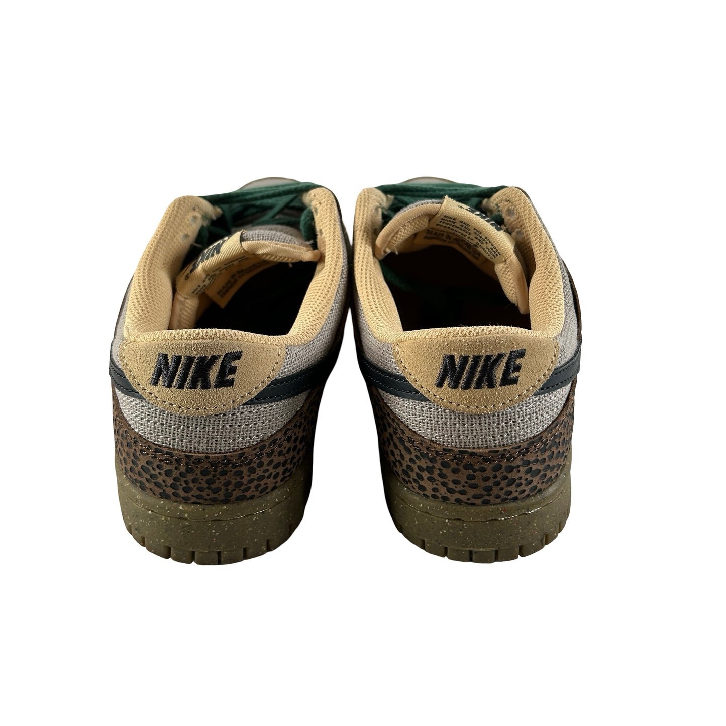 DX2654 200 Nike Dunk Low Safari Golden Moss [USED] - 8.5 M (Used)