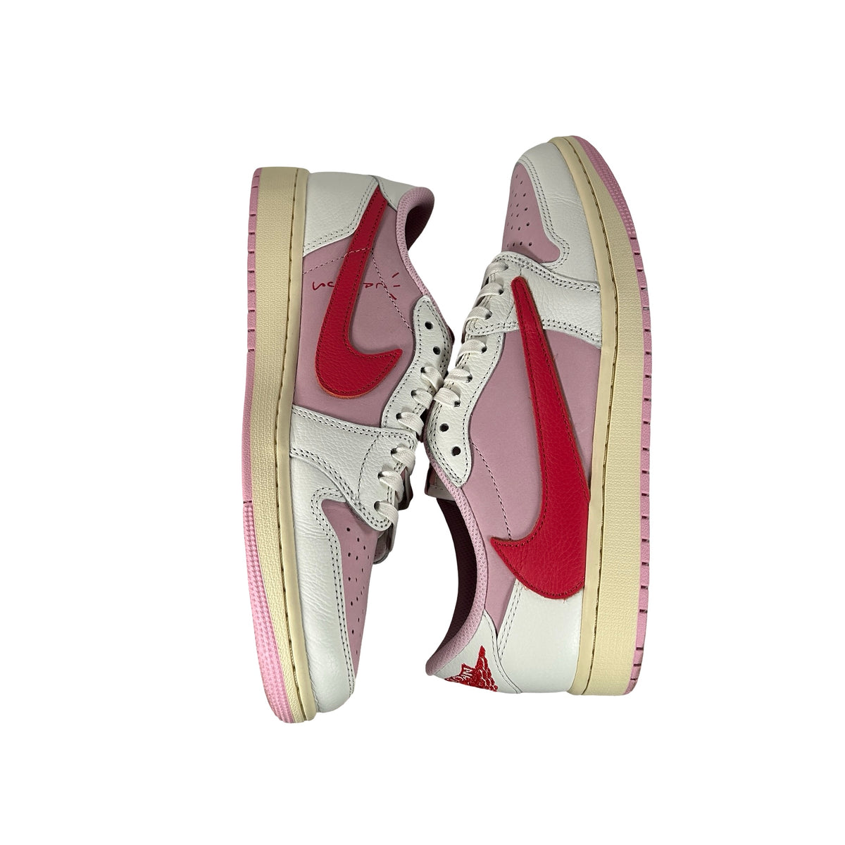 IQ7604 101 Jordan 1 Retro Low OG SP Travis Scott Sail Tropical Pink [USED] - 9.5 M (Used6)