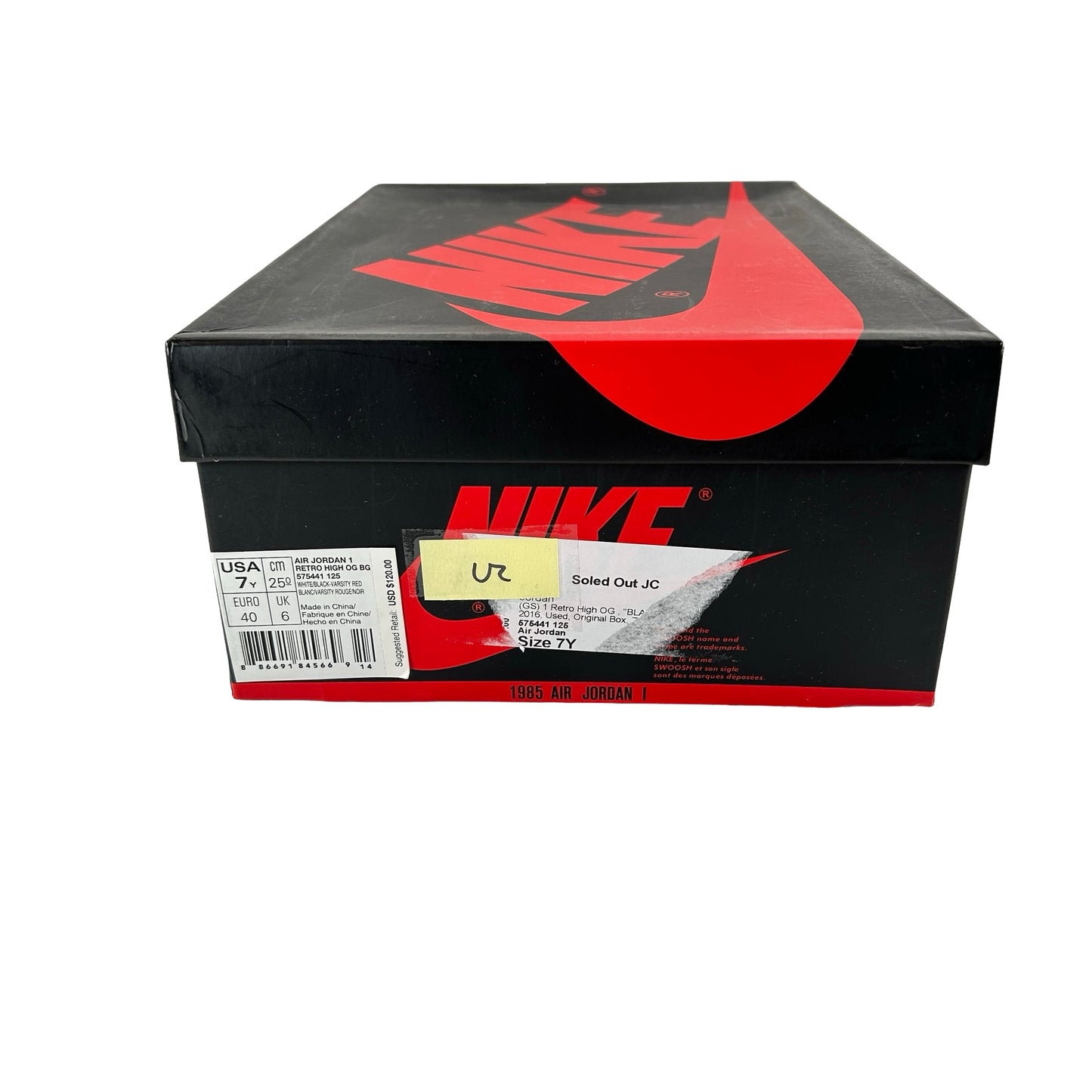 575441 125 Jordan 1 Retro Black Toe (2016) (GS) [USED] - 7 Y (Used2)