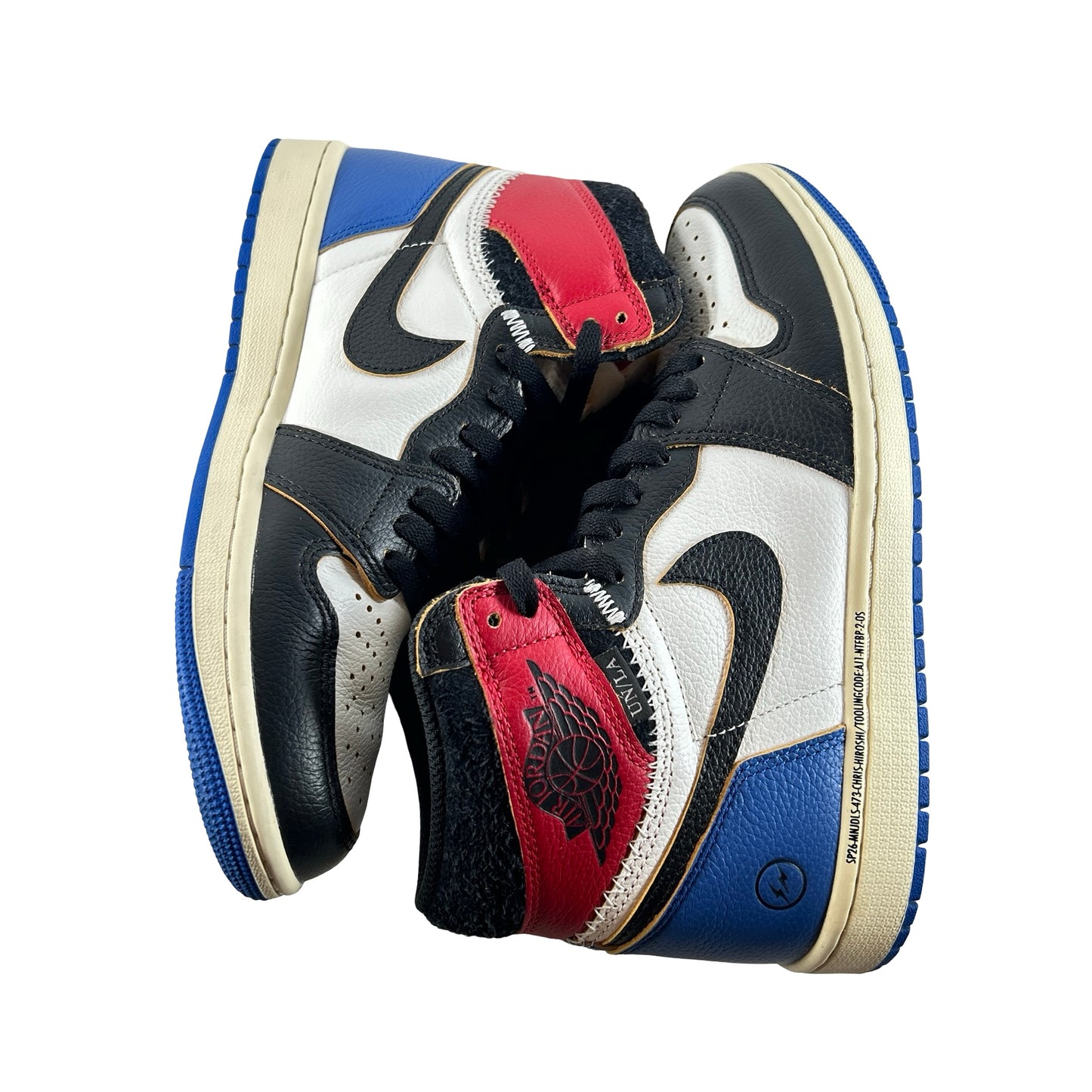 IO7847 002 Jordan 1 Retro High OG SP Fragment x Union LA Varsity Red Sport Royal [USED] - 8 M (Used2) (No Box2)