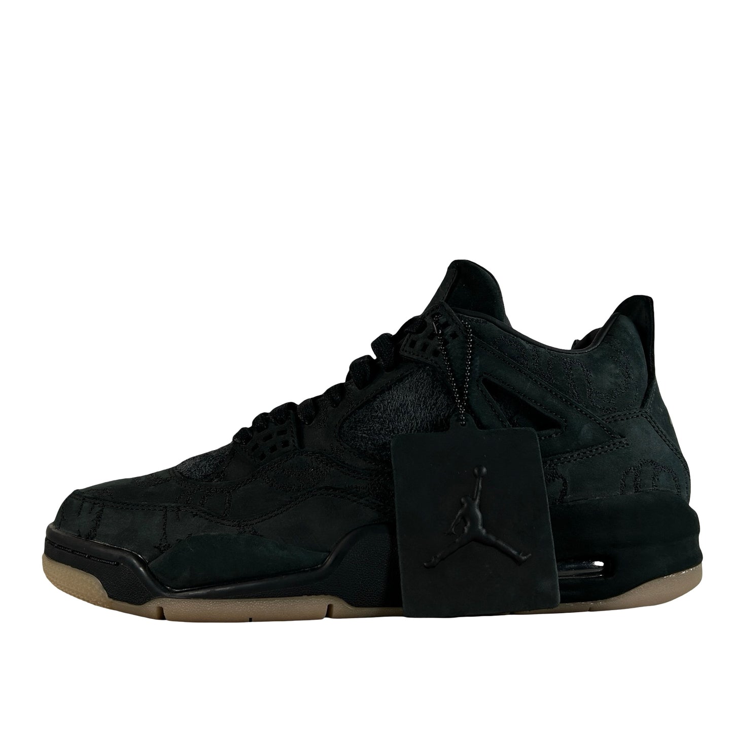 930155 001 Air Jordan 4 Kaws Black - 10.5 M (Discoloration On Soles) (No Box)