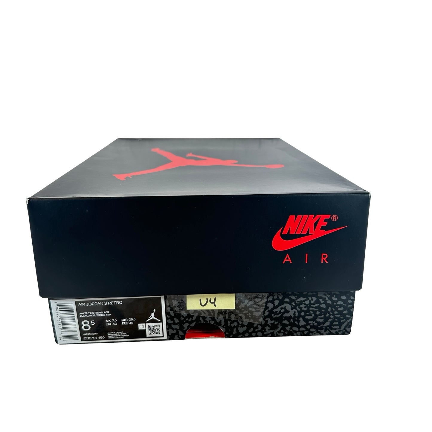 DN3707 160 Jordan 3 Retro Fire Red (2022) [USED] - 8.5 (Used4)