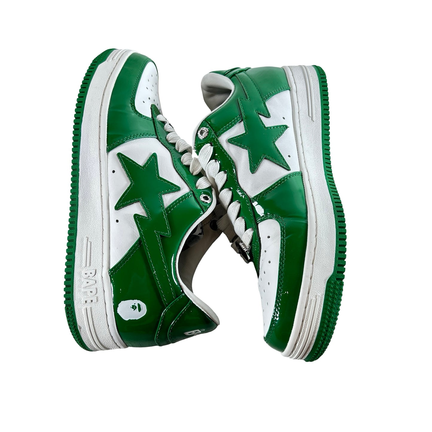 001FWH701001 GRN A A Bathing Ape Bape Sta Low Green [USED] - 8 M (Used)