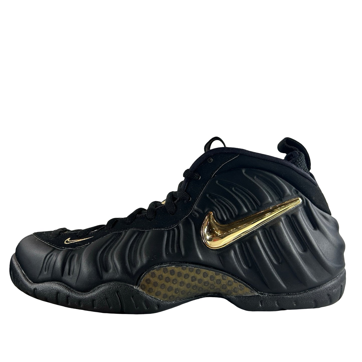 624041 009 Nike Air Foamposite Pro Black Metallic Gold [USED] - 10.5 M (Used)