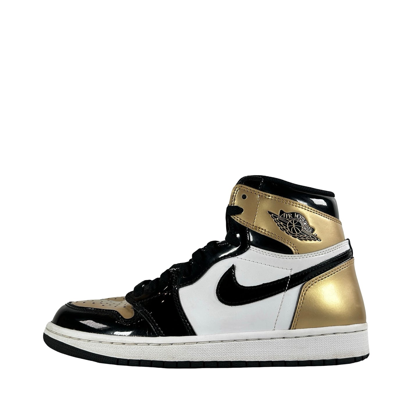 861428 007 Jordan 1 Retro High NRG Patent Gold Toe [USED] - 8.5 M (Used) (No Box)