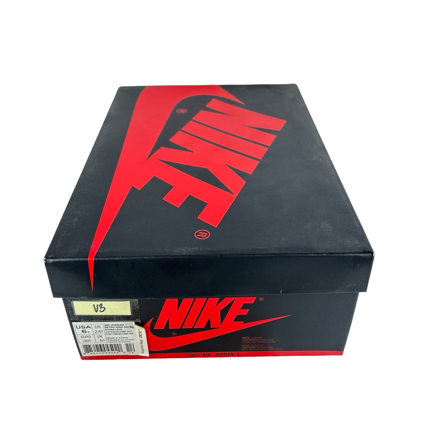 575441 610 Jordan 1 Retro High Bred Toe (GS) [USED] - 6 Y (Used3)