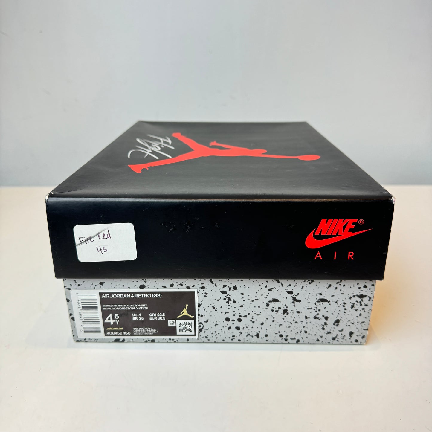 408452 160 Jordan 4 Retro Fire Red (2020) (GS) [USED] - 4.5 Y (Used)